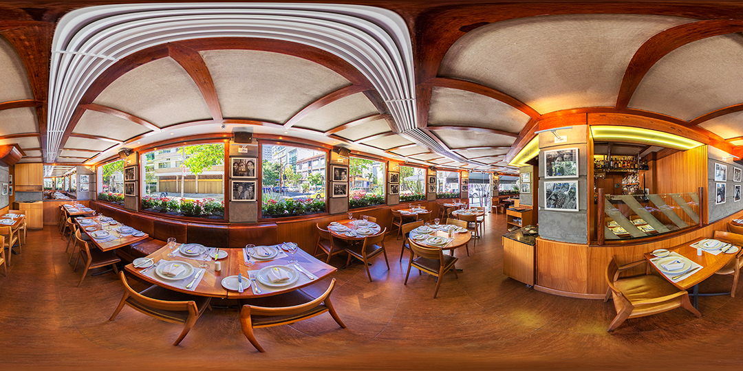fotografia 360, tour virtual, restaurante, ipanema