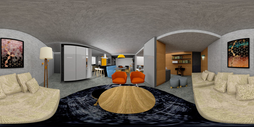 apartamento decorado 3d 360 graus